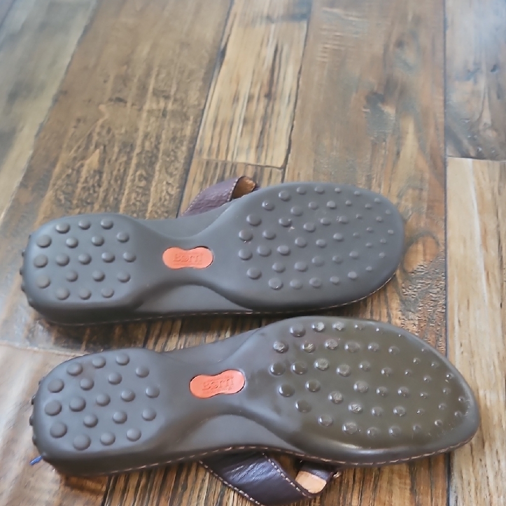 Born Dark Brown Leather Sandals - Picture 9 of 10
